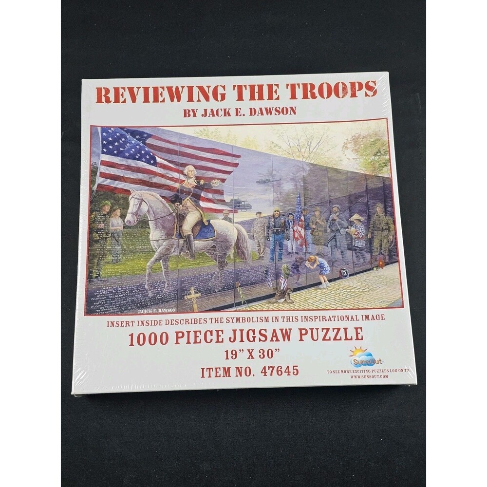 George Washington Reviewing the Troops 1000 Piece Revolutionary War Puzzle New